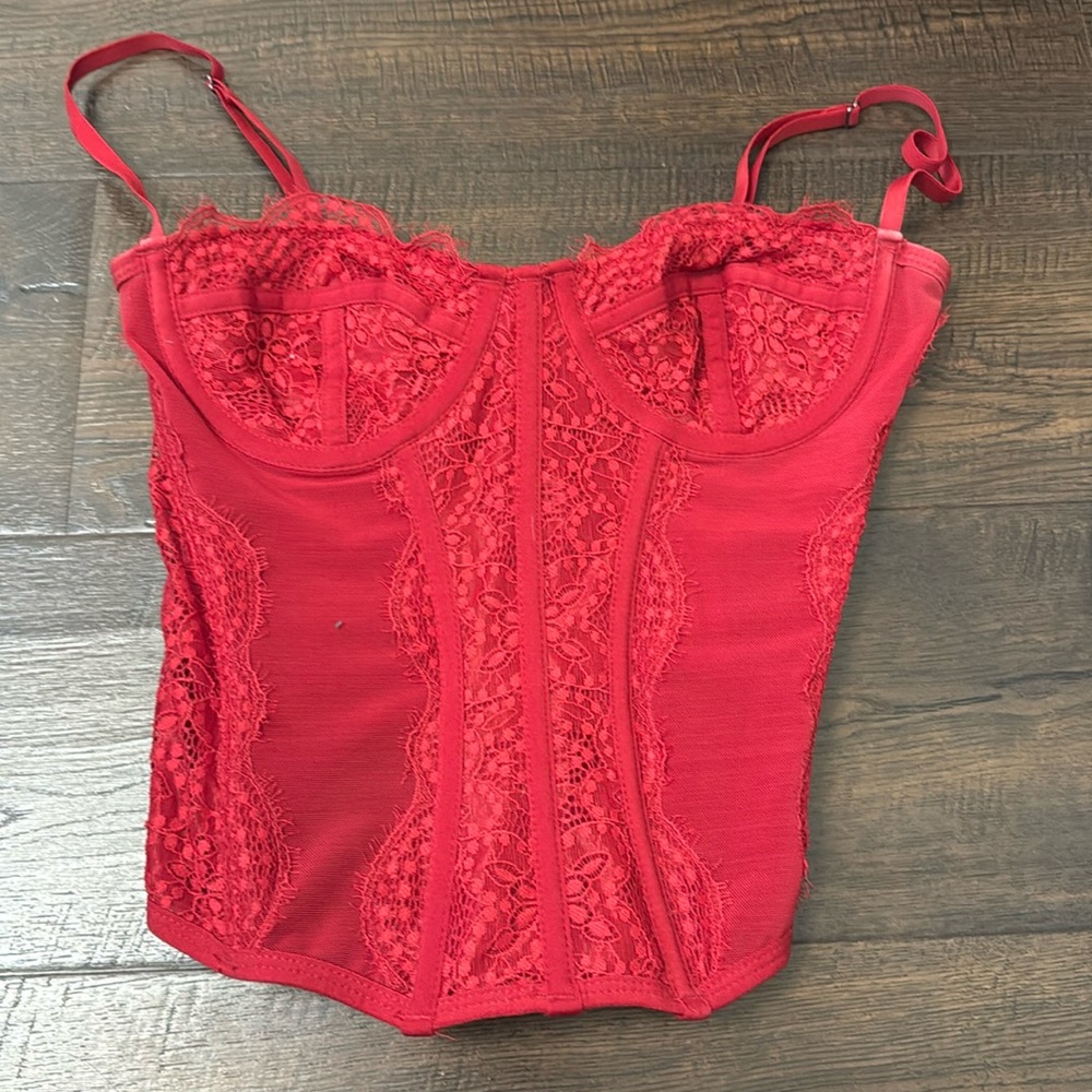 Urban outfitters corset in red